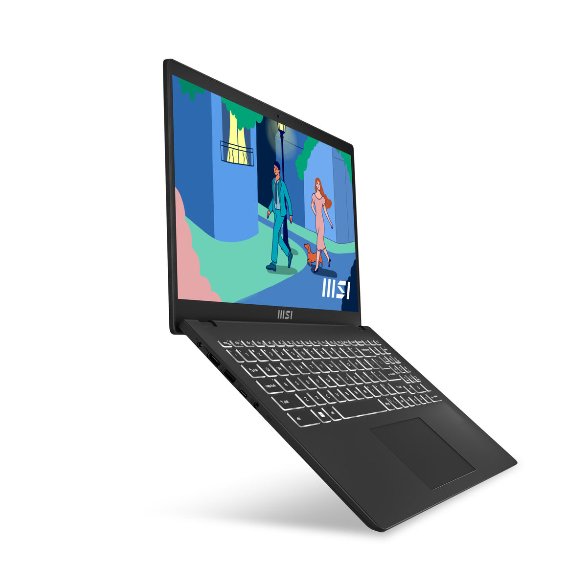 MSI Modern 15 Laptop 39.6 cm (15.6") - Full HD AMD Ryzen™ 7 7730U - 8 GB DDR4-SDRAM - 512 GB SSD - Wi-Fi 6E  - Windows 11 Home - Black