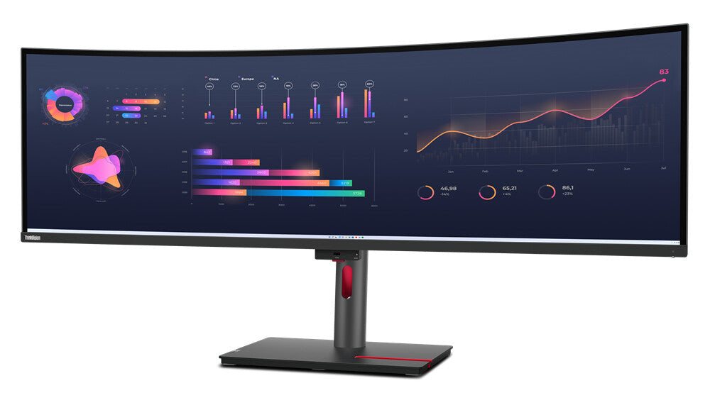 Lenovo ThinkVision P49w-30 LED display 124.5 cm (49&quot;) 5120 x 1440 pixels DQHD Black