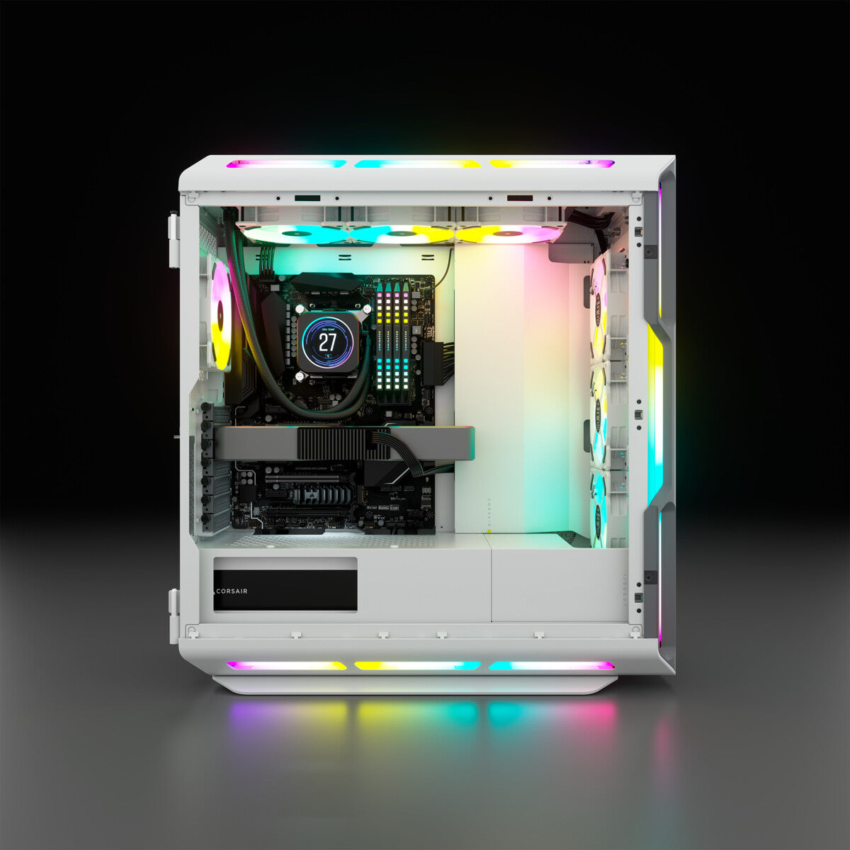 Corsair iCUE 5000T RGB - ATX Mid Tower Case in White