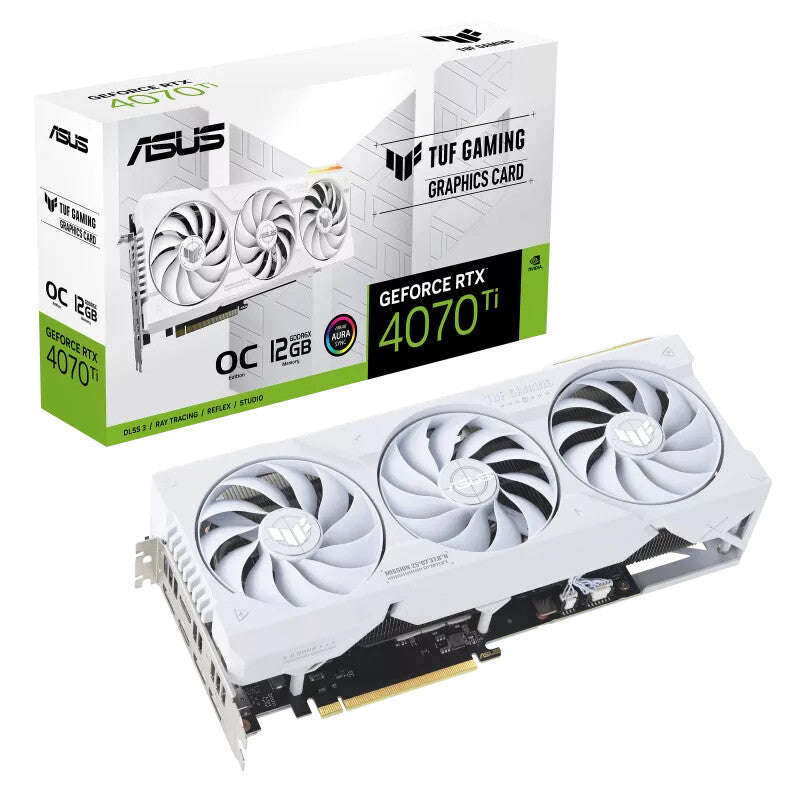ASUS TUF Gaming OC "White Edition" - NVIDIA 12 GB GDDR6X GeForce RTX 4070 Ti graphics card