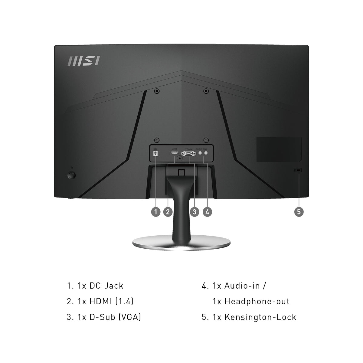 MSI Pro MP242C - 60 cm (23.6&quot;) - 1920 x 1080 pixels FHD LED Monitor