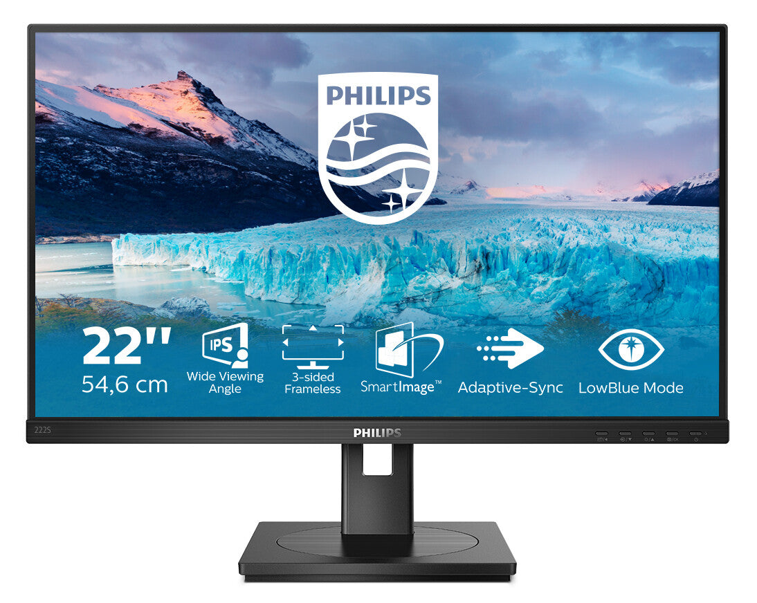 Philips S Line 222S1AE/00 computer monitor 54.6 cm (21.5&quot;) 1920 x 1080 pixels Full HD LCD Black
