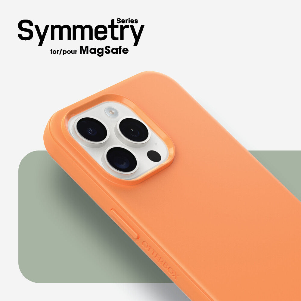 OtterBox Symmetry Series for MagSafe for iPhone 15 Pro in Sunstone (Orange)