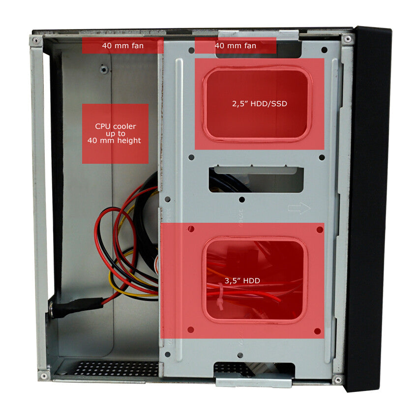 LC-Power 1350MI-V2 Mini Tower in Black