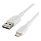 Belkin BOOSTCHARGE Braided Lightning to USB-A Cable - 0.15m - White