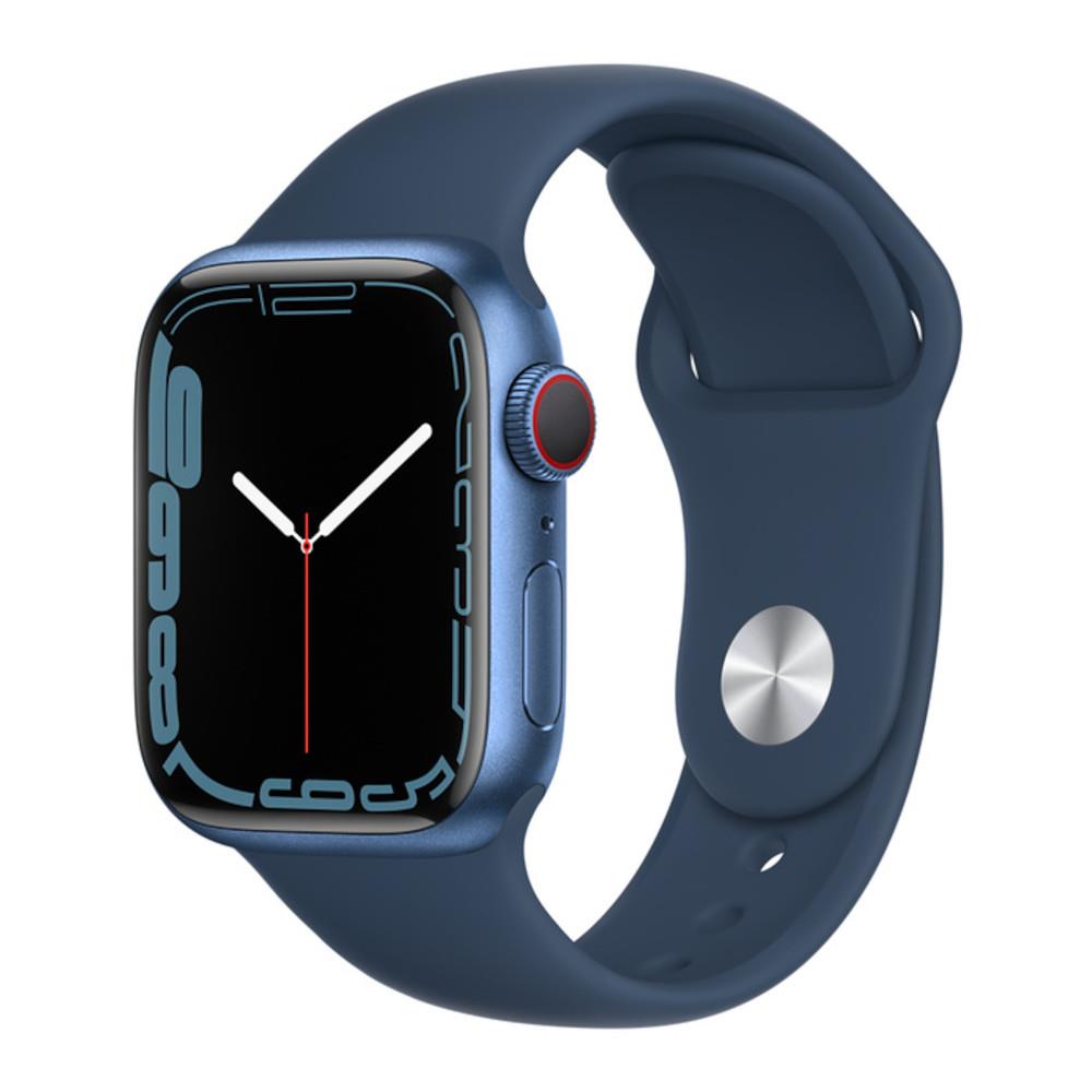Apple Watch Series 7 GPS + Cellular 41mm Blue Aluminium Case with Abyss Blue Sport Band
