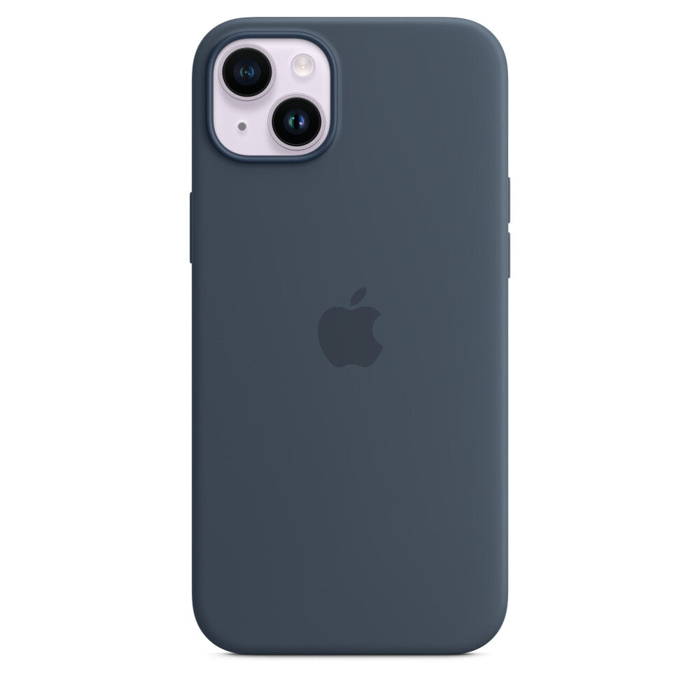 Apple Silicone Case for iPhone 14 Plus with MagSafe in Storm Blue