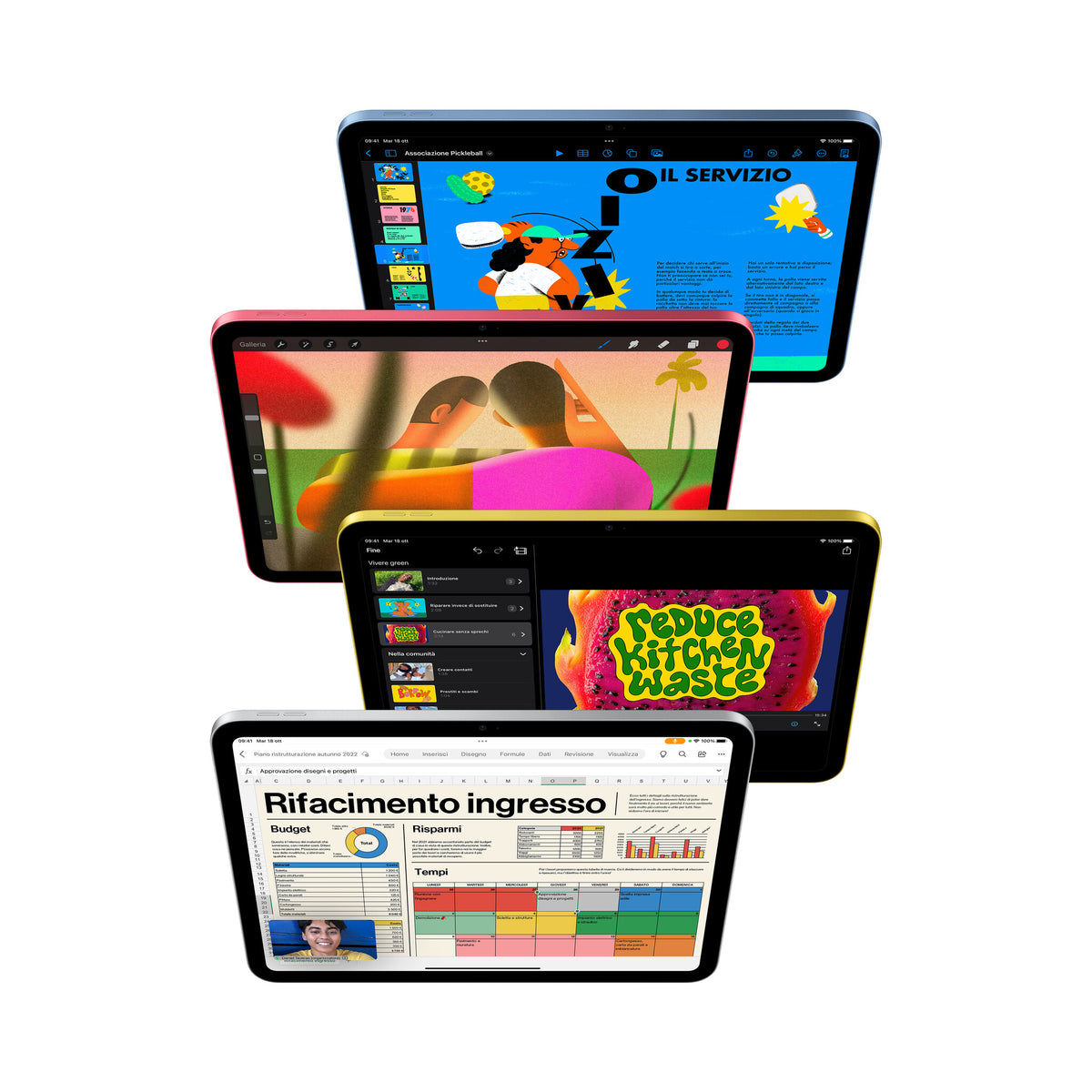 Apple iPad 5G - TD-LTE & FDD-LTE - 64 GB - 27.7 cm (10.9") - Wi-Fi 6 - iPadOS 16 - Yellow