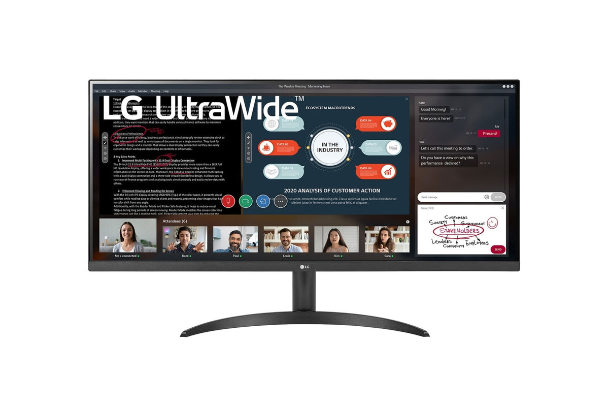 LG 34WP500-B computer monitor 86.4 cm (34&quot;) 2560 x 1080 pixels UltraWide Full HD LED Black