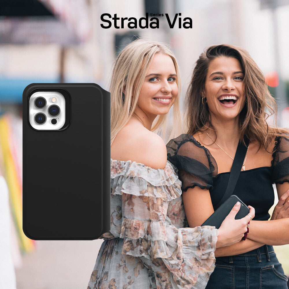 OtterBox Strada Via Series for iPhone 12 / 12 Pro in Black