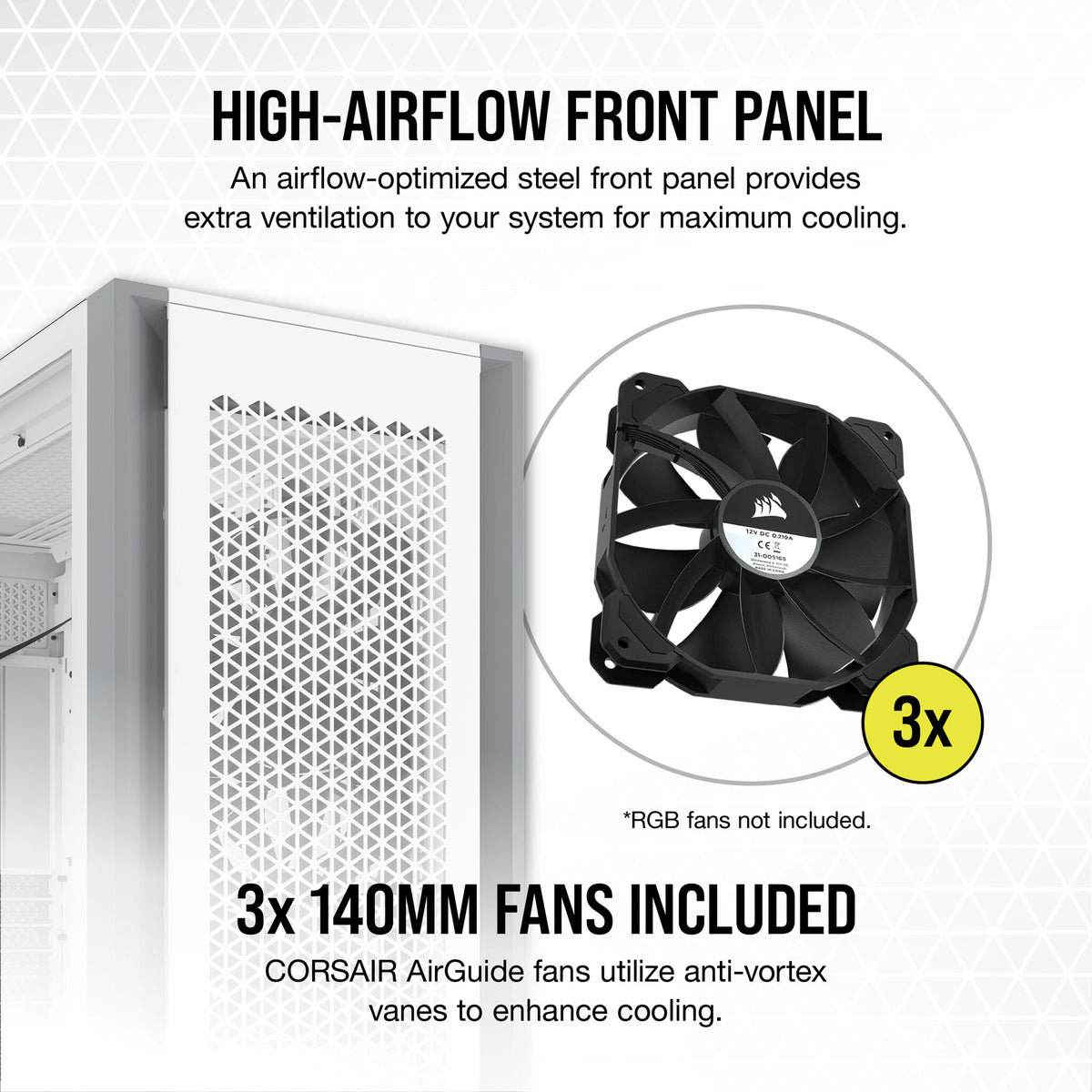 Corsair 7000D AIRFLOW - ATX Full Tower Case in White
