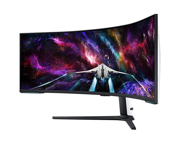 Samsung Odyssey S57CG954NU computer monitor 144.8 cm (57&quot;) 7680 x 2160 pixels 8K Ultra HD QLED Black, White