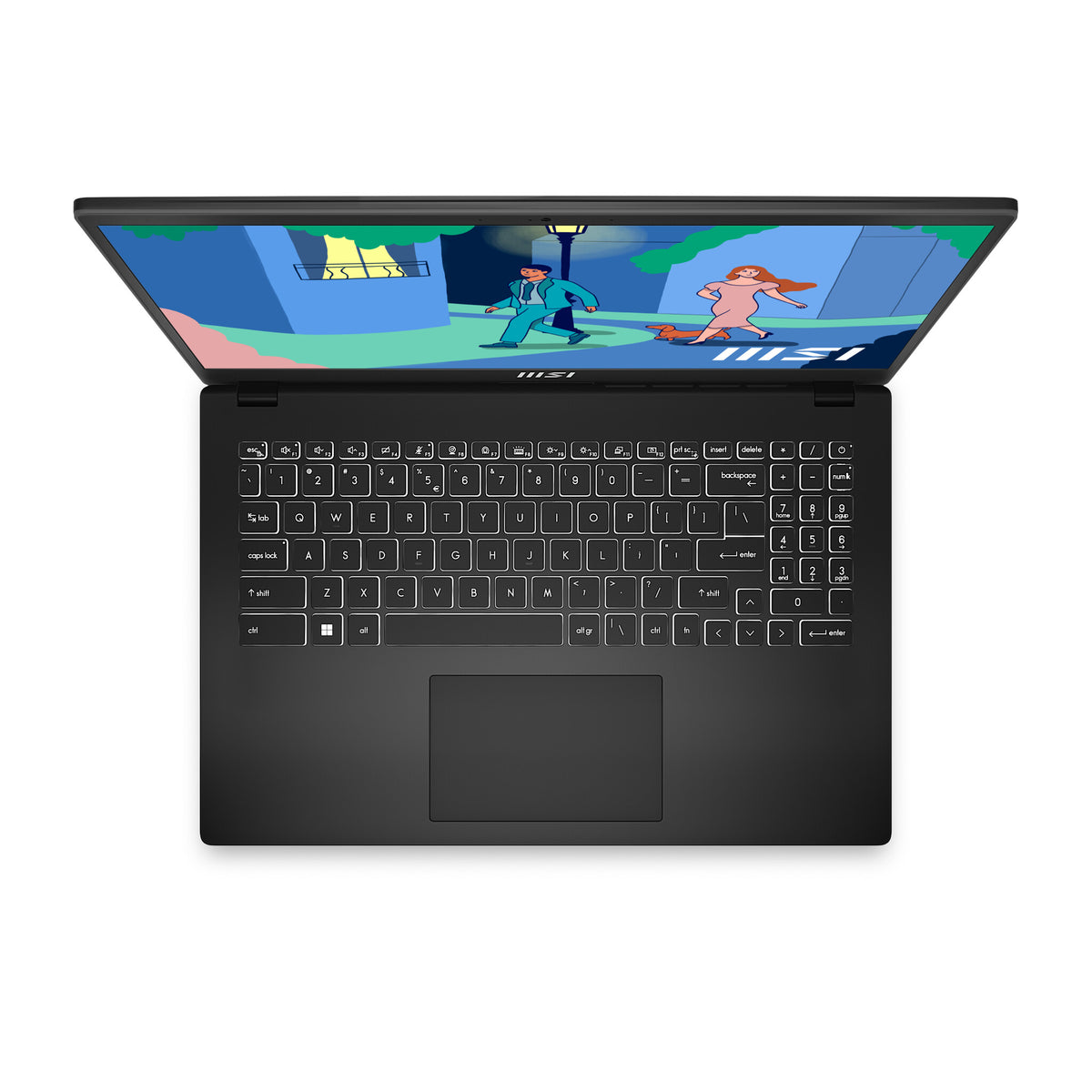 MSI Modern 15 Laptop 39.6 cm (15.6") - Full HD AMD Ryzen™ 7 7730U - 8 GB DDR4-SDRAM - 512 GB SSD - Wi-Fi 6E  - Windows 11 Home - Black