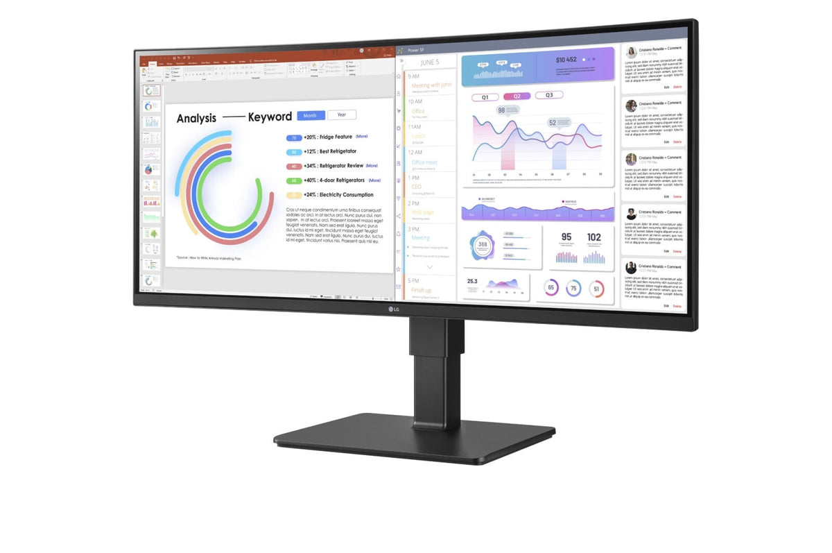 LG 34BQ77QB-B computer monitor 86.4 cm (34&quot;) 3440 x 1440 pixels UltraWide Quad HD LED Black