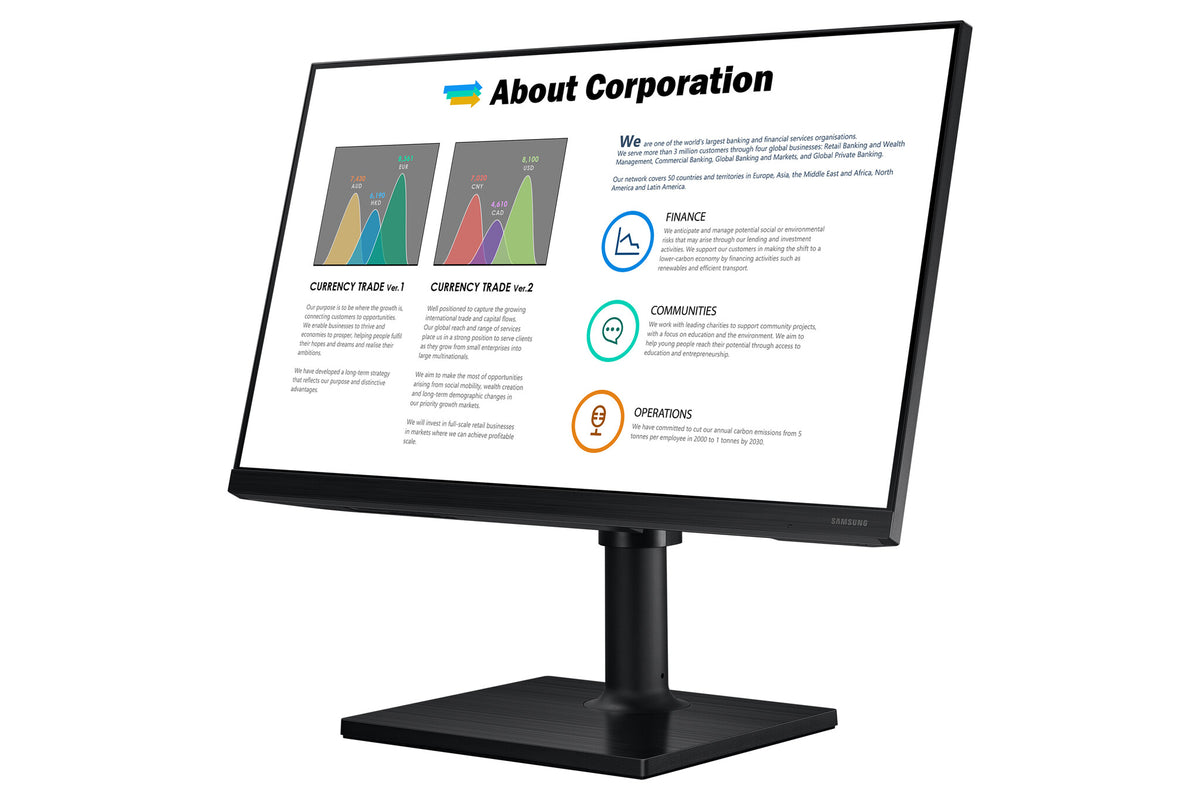 Samsung F24T450FQR computer monitor 61 cm (24") 1920 x 1080 pixels Full HD Black