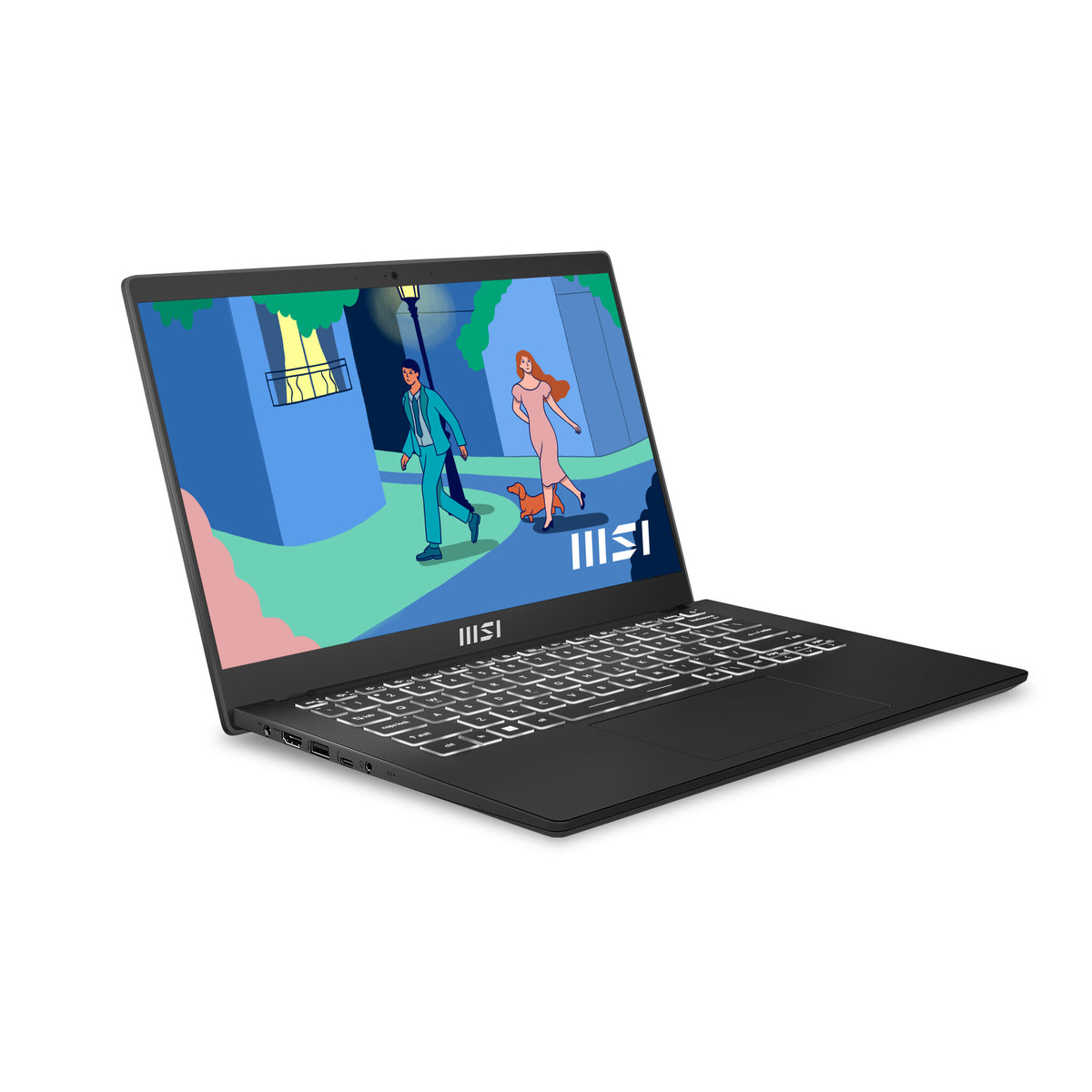 MSI Modern 14 Netbook 35.6 cm (14") - Full HD AMD Ryzen™ 5 7530U - 8 GB DDR4-SDRAM - 512 GB SSD - Wi-Fi 6E - Windows 11 Home - Black