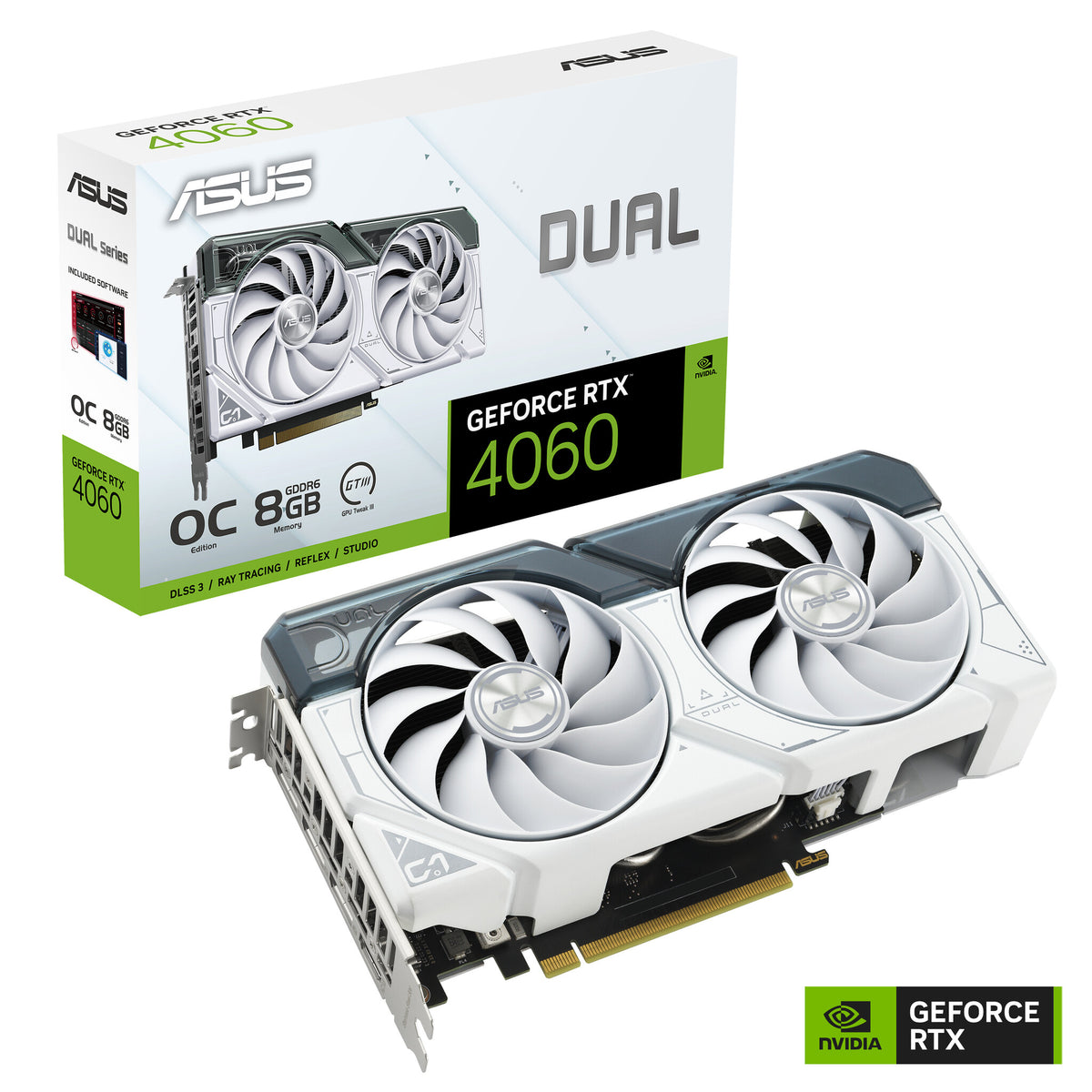 ASUS Dual Fan "White Edition" - NVIDIA 8 GB GDDR6 GeForce RTX­ 4060 graphics card