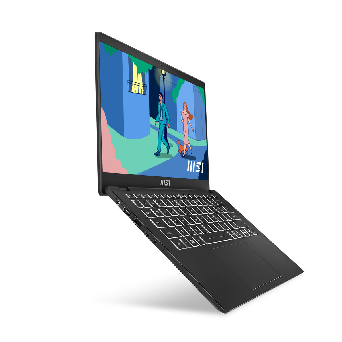 MSI Modern 14 Netbook 35.6 cm (14") - Full HD AMD Ryzen™ 5 7530U - 8 GB DDR4-SDRAM - 512 GB SSD - Wi-Fi 6E - Windows 11 Home - Black