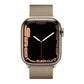 Apple Watch Series 7 GPS + Cellular 41mm Gold Stainless Steel Case with Gold Milanese Loop