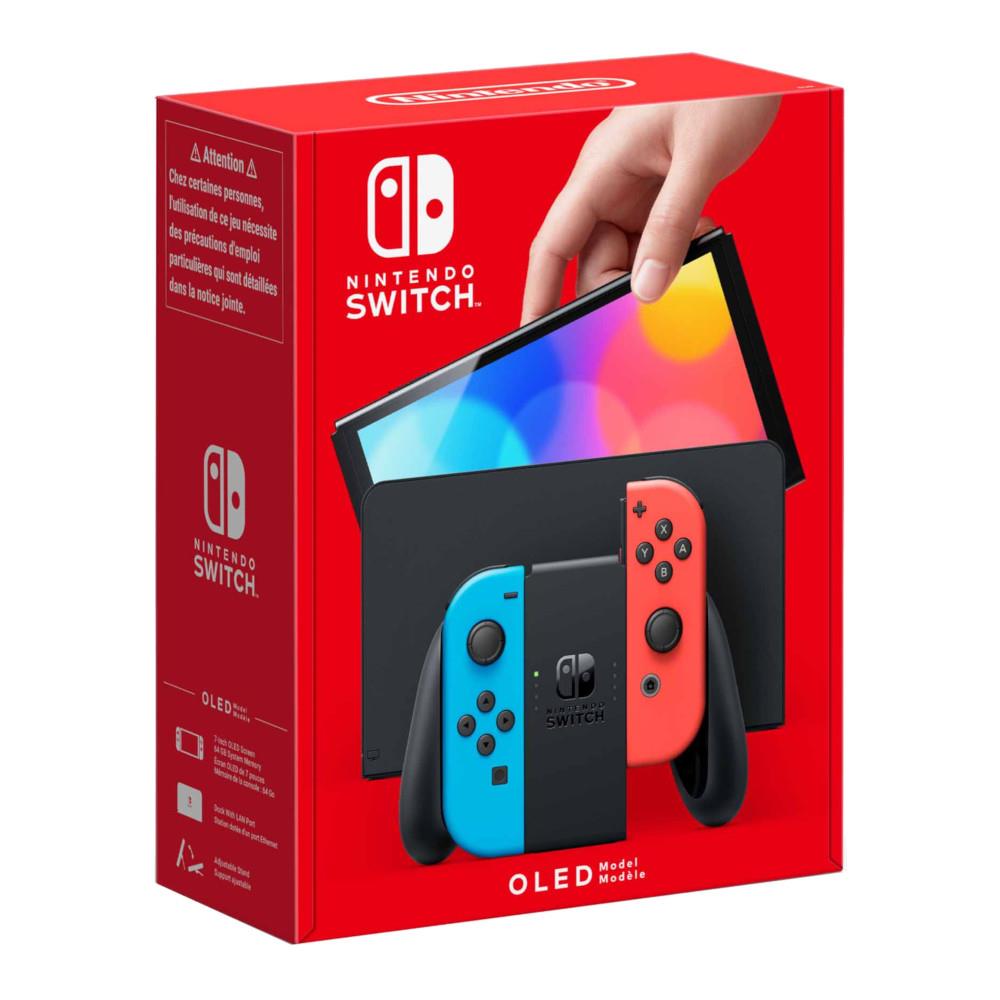 Nintendo Switch (OLED Model) - Neon Red and Blue
