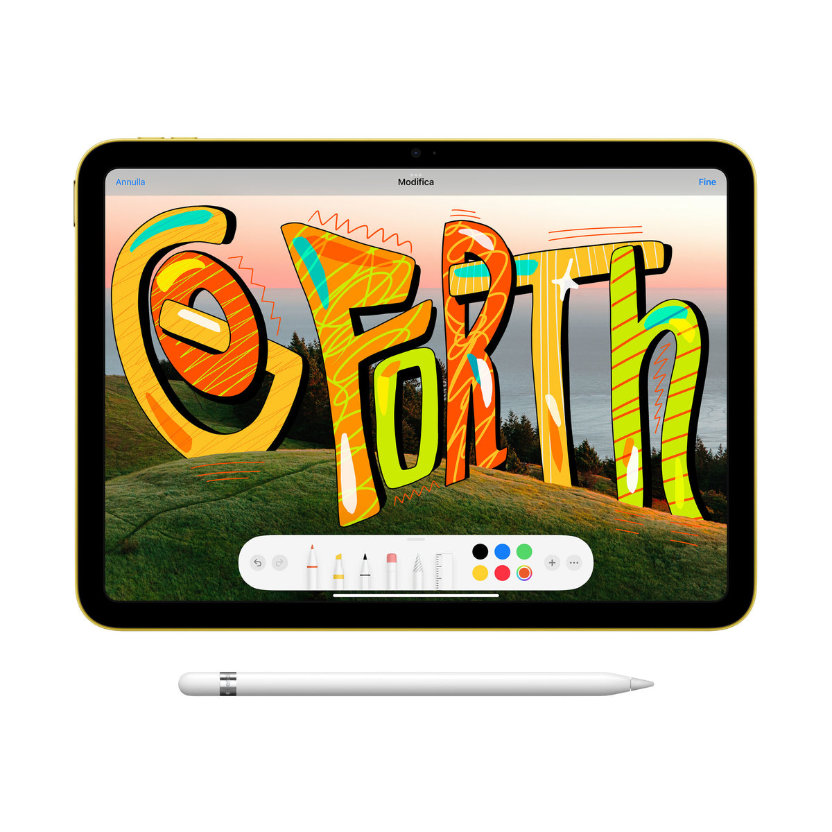 Apple iPad 5G - TD-LTE &amp; FDD-LTE - 64 GB - 27.7 cm (10.9&quot;) - Wi-Fi 6 - iPadOS 16 - Yellow