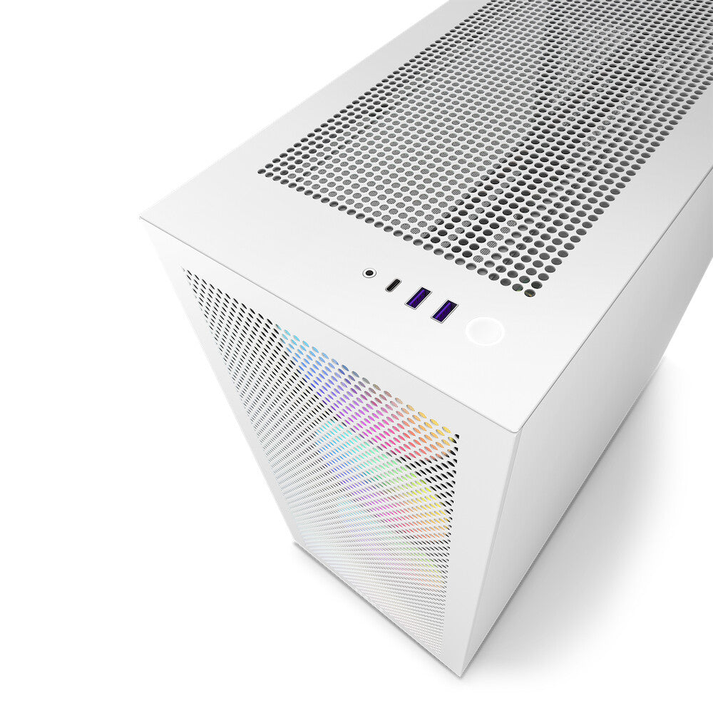 NZXT H7 Flow RGB - ATX Mid Tower Case in White