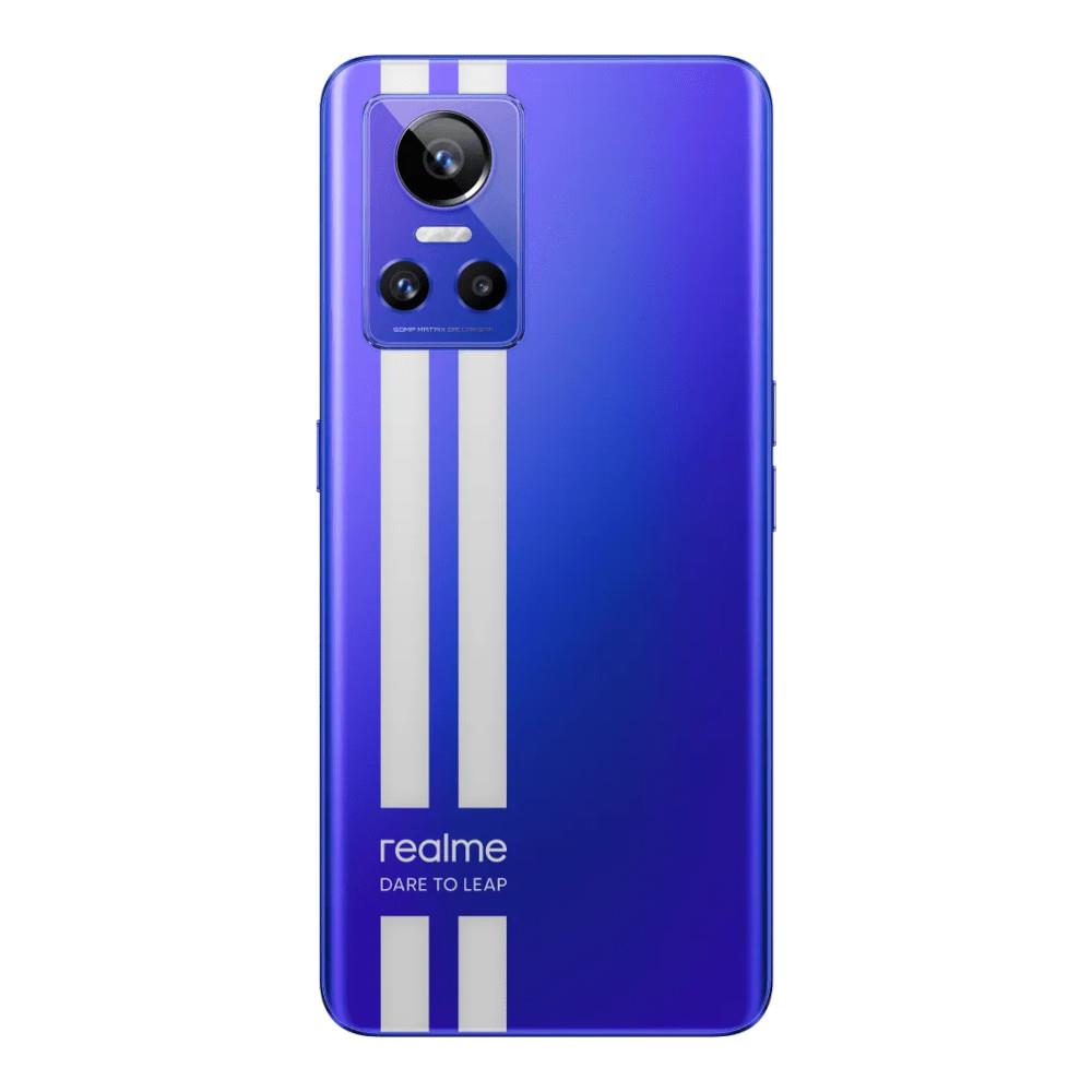 Realme GT Neo 3 in Nitro Blue, showing the back of the device.