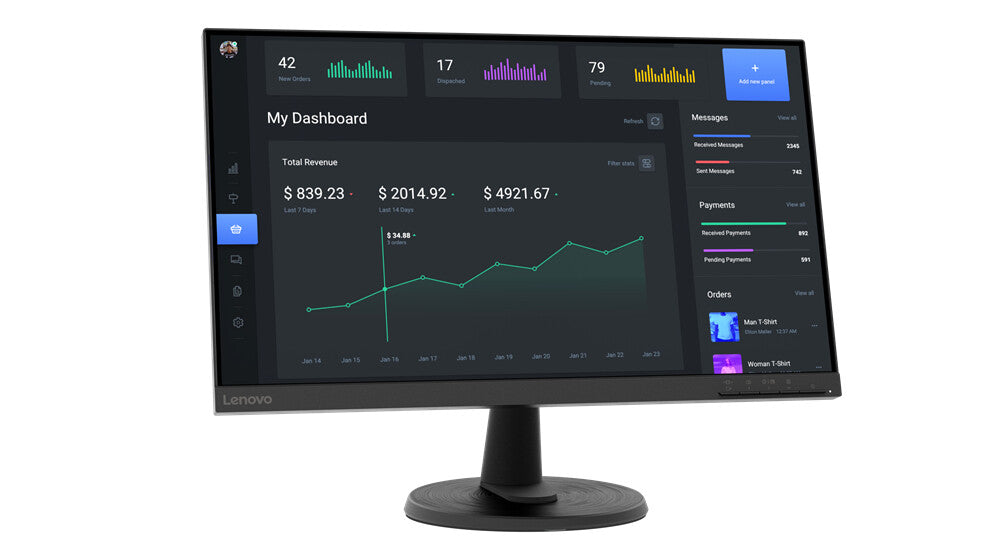 Lenovo C24-40 - 60.5 cm (23.8&quot;) - 1920 x 1080 pixels FHD LED Monitor