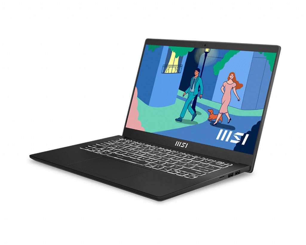 MSI Modern 14 Laptop - 35.6 cm (14&quot;) - Intel® Core™ i5-1235U - 8 GB DDR4-SDRAM - 512 GB SSD - Wi-Fi 6 - Windows 11 Home - Black