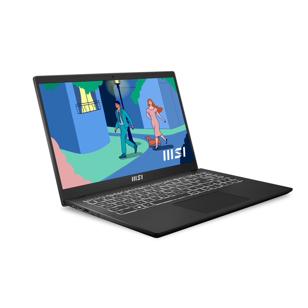MSI Modern 15 Laptop 39.6 cm (15.6") - Full HD AMD Ryzen™ 7 7730U - 8 GB DDR4-SDRAM - 512 GB SSD - Wi-Fi 6E  - Windows 11 Home - Black