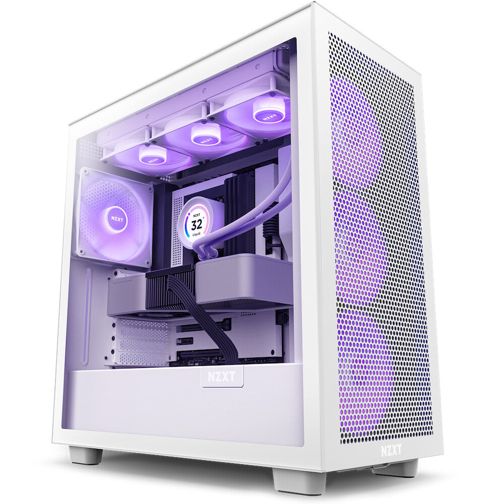 NZXT H7 Flow RGB - ATX Mid Tower Case in White
