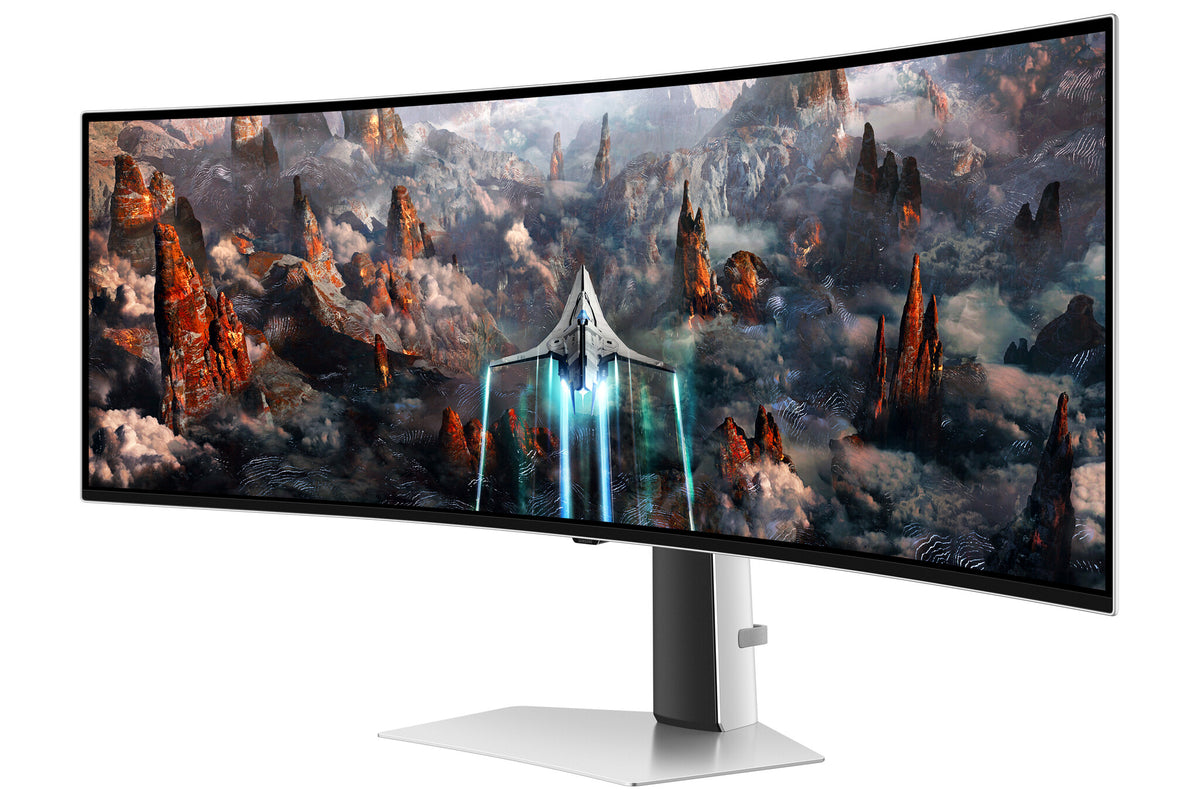 Samsung Odyssey S49CG934SU computer monitor 124.5 cm (49") 5120 x 1440 pixels DQHD OLED Silver