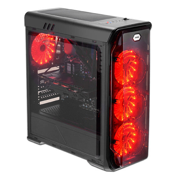 LC-Power Gaming 988B - Red Typhoon Midi Tower in Black