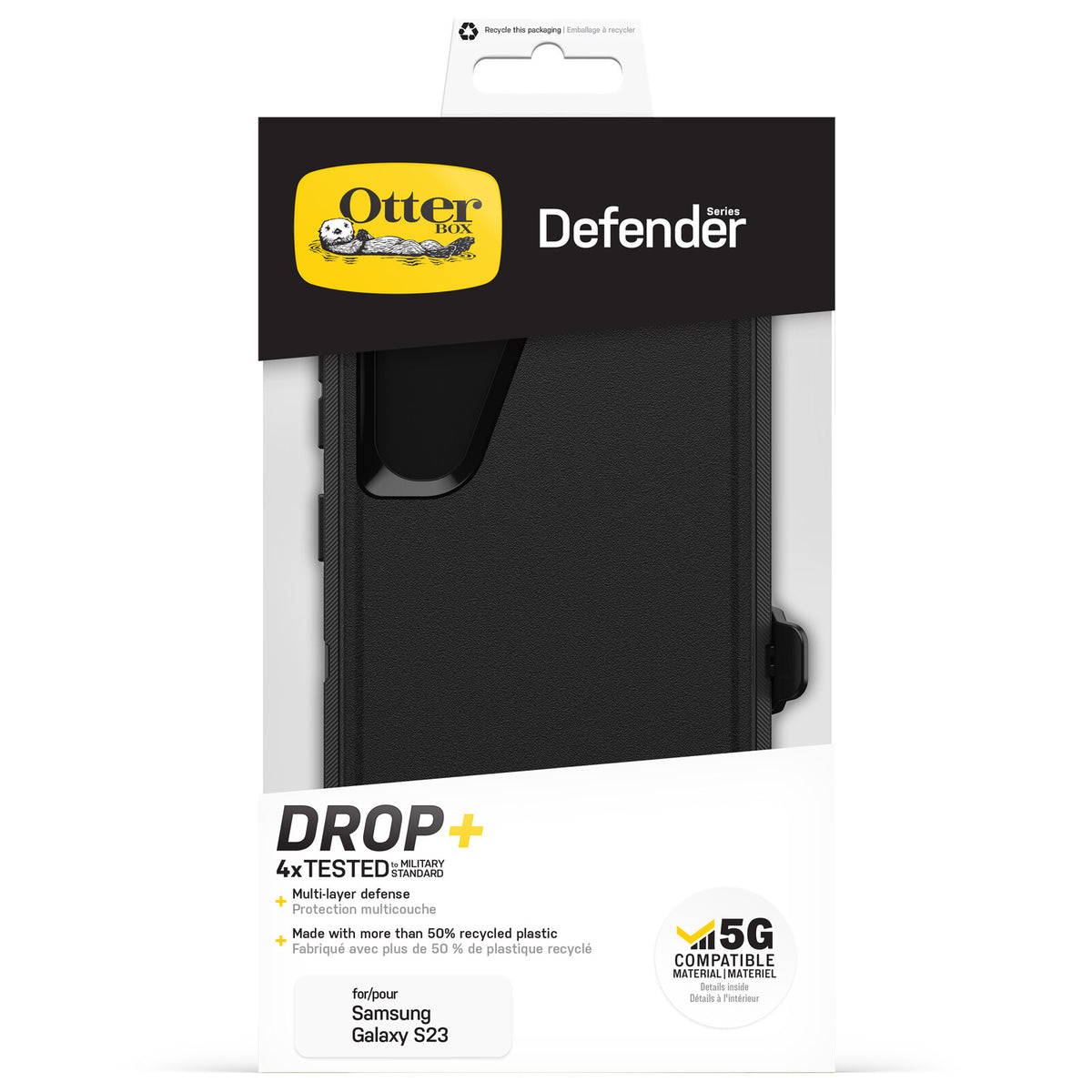 OtterBox Defender Case for Samsung Galaxy S23 in Black