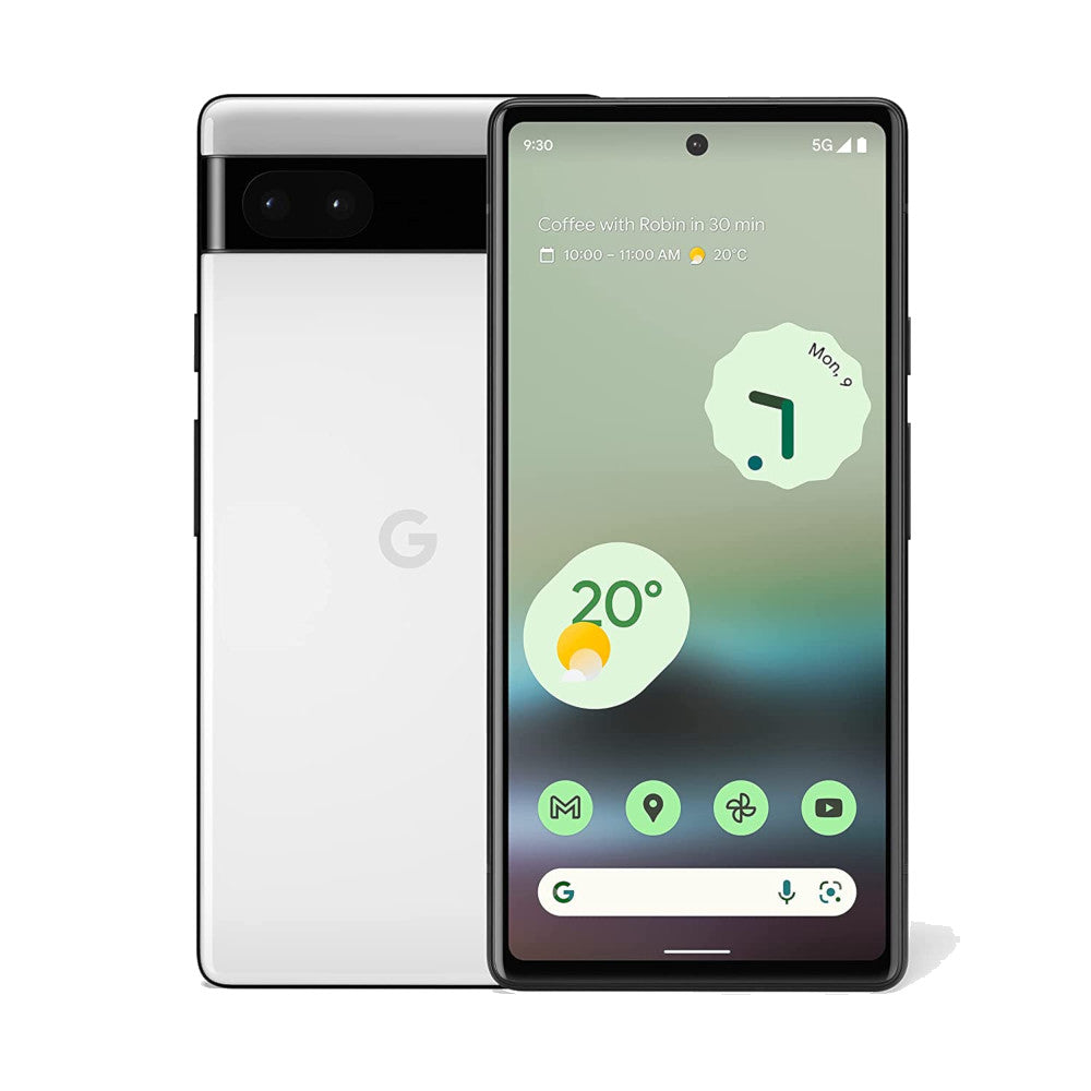 Google Pixel 6a - Chalk Front Back