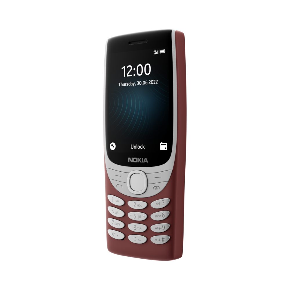 Nokia 8210 4G - Red Front Angle